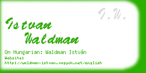 istvan waldman business card